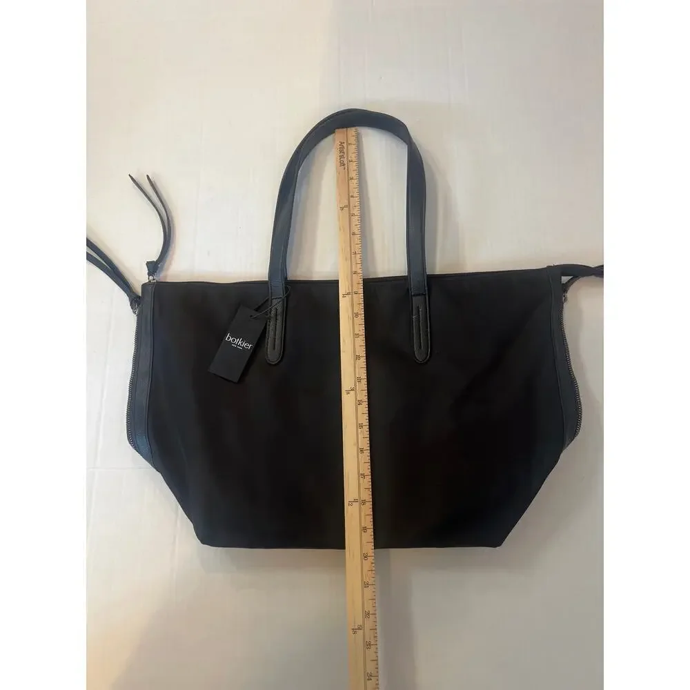 Botkier New York Bond Tote bag in black nylon with leather trim NWT